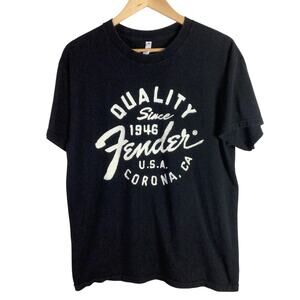 Vintage FENDER Corona California guitar Shirt Black Large